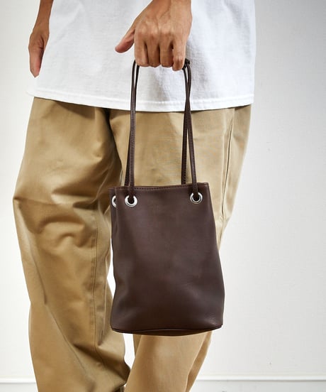 MR.OLIVE E.O.I ミスターオリーブ / WATER PROOF WASHABLE LEATHER / 2WAY SMALL CYLINDER BAG / ME653