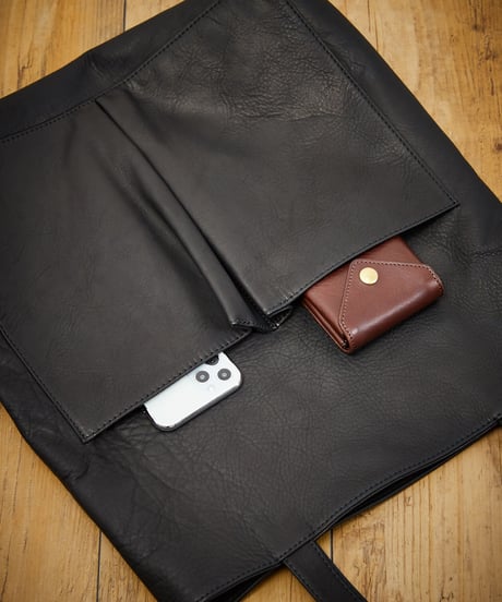 MR.OLIVE E.O.I ミスターオリーブ / WATER PROOF WASHABLE LEATHER / GUSSET POCKET TOTE BAG / ME651