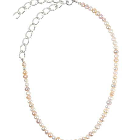 【佐藤健さん 松田元太さん着用】her-n024 / HERGO ハーゴ / Multi Color Pearl Fence Chain Necklace マルチカラーパールフェンスチェーンネックレス