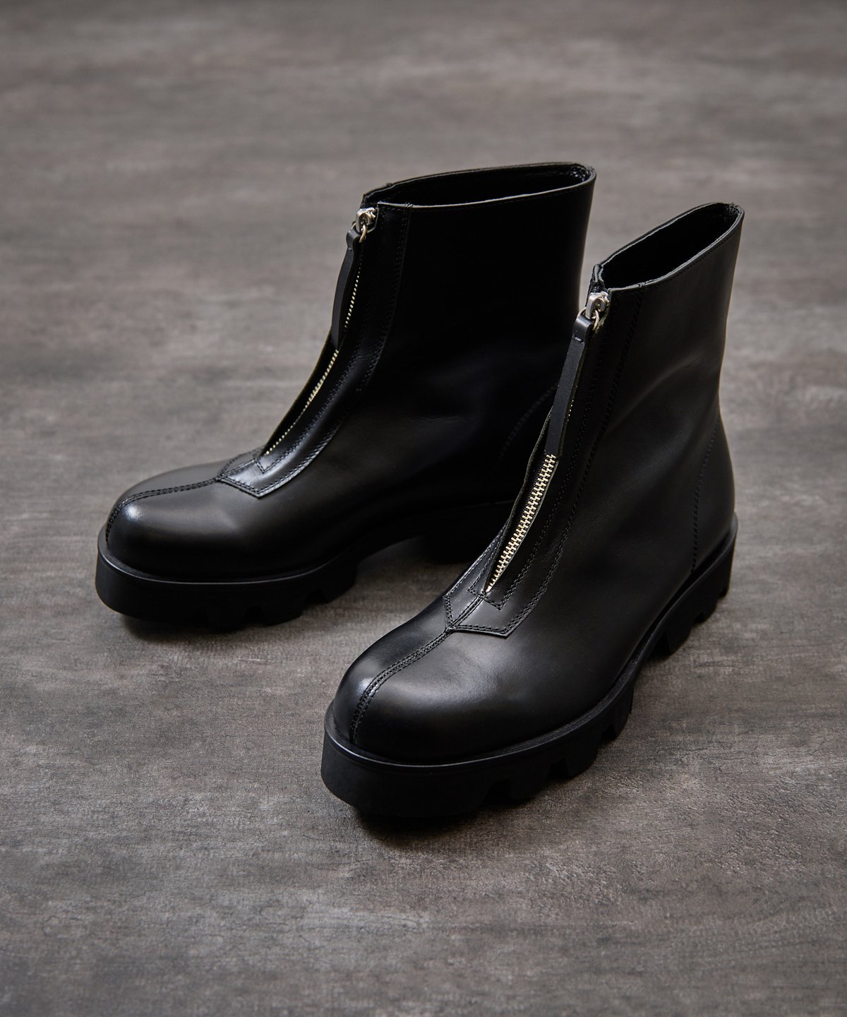 PADRONE パドローネ / CENTER ZIP BOOTS with Chunky So