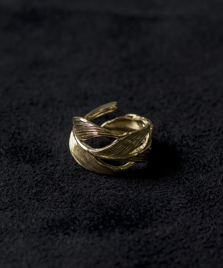 HARIM ハリム / Owl Feather ring K18coating リング / HRR015 G