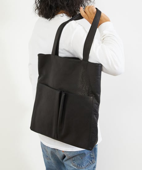 MR.OLIVE E.O.I ミスターオリーブ / WATER PROOF WASHABLE LEATHER / GUSSET POCKET TOTE BAG / ME651