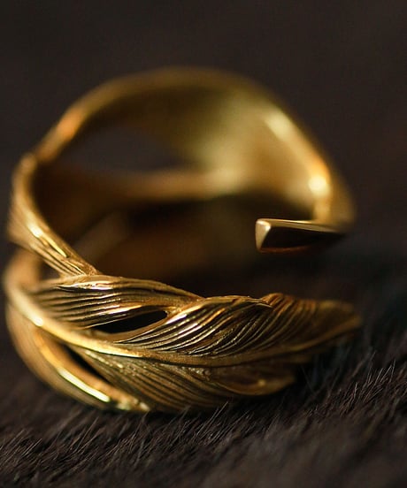 HARIM ハリム / Owl Feather ring K18coating リング / HRR015 G