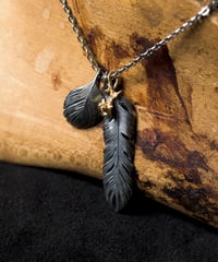 HARIM ハリム / Leef Feather with Golden rose ネックレス / HRP021rose
