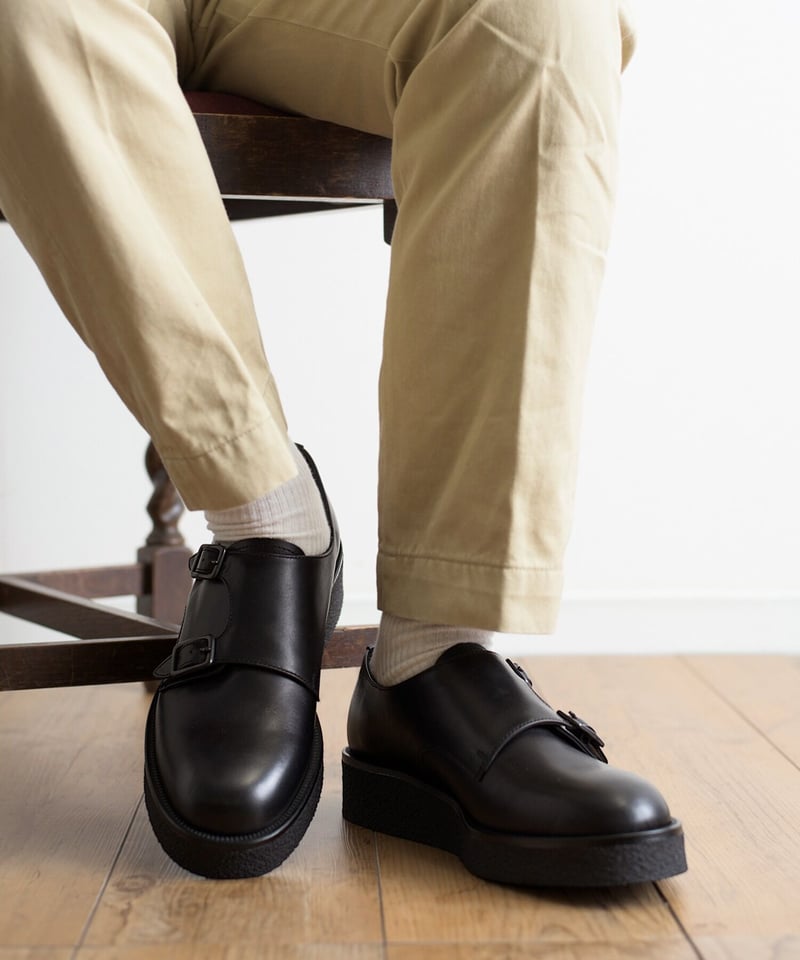 パドローネ padrone 42 ダブルモンク レザー シューズ ダイナイト PADRONE パドローネ / DOUBLE MONK STRAP SHOES [KEI] 別