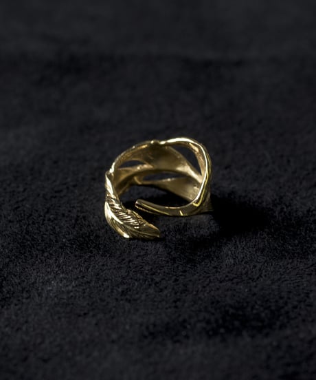 HARIM ハリム / Owl Feather ring K18coating リング / HRR015 G