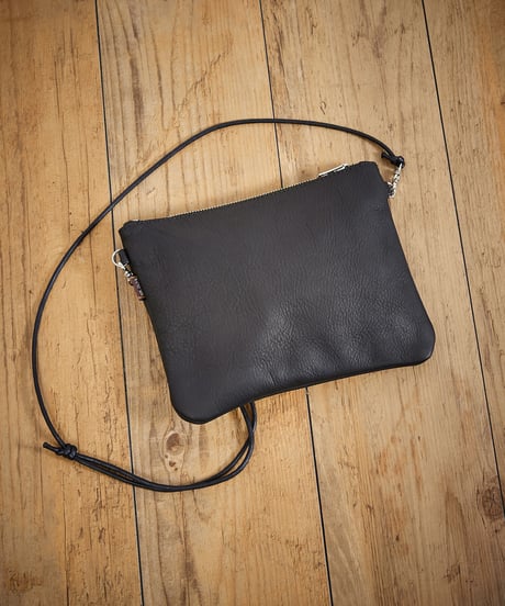 MR.OLIVE E.O.I ミスターオリーブ / WATER PROOF WASHABLE LEATHER / ZIPPER SMALL SACOCHE / ME680