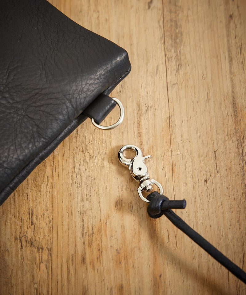 【美品】MR. OLIVE ブラック サコッシュ ショルダーバッグ ウォーター プルーフ ウォッシャブル レザー