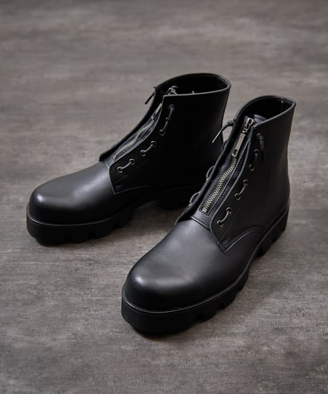 PADRONE・boots PADRONE(パドローネ)】 CENTER ZIP BOOTS BLACK｜PARIGOT ONLINE