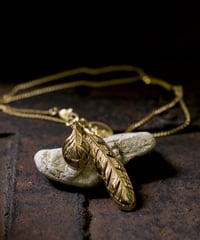 HARIM ハリム / New Leef feather VERY SHINE K18coating ネックレス / HRP080 VG
