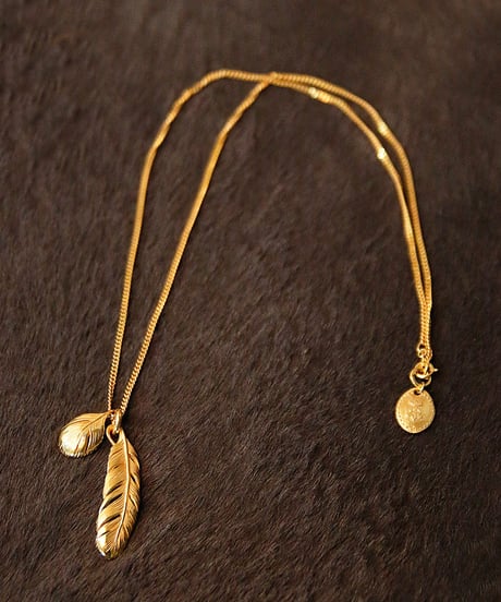 HARIM ハリム / New Leef feather VERY SHINE K18coating ネックレス / HRP080 VG
