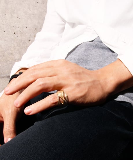 HARIM ハリム / Owl Feather ring K18coating リング / HRR015 G