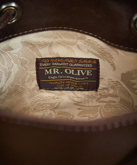 MR.OLIVE E.O.I ミスターオリーブ / WATER PROOF WASHABLE LEATHER / 2WAY SMALL CYLINDER BAG / ME653