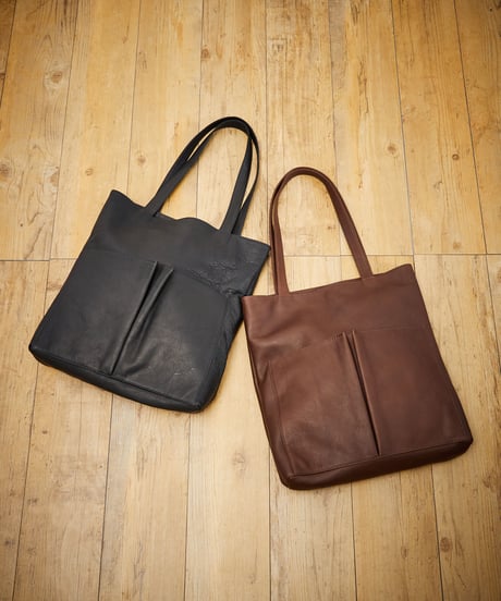 MR.OLIVE E.O.I ミスターオリーブ / WATER PROOF WASHABLE LEATHER / GUSSET POCKET TOTE BAG / ME651