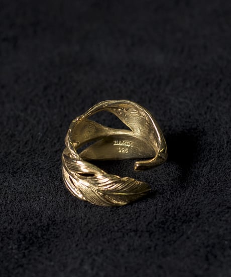 HARIM ハリム / Owl Feather ring K18coating リング / HRR015 G