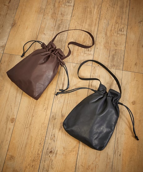 MR.OLIVE E.O.I ミスターオリーブ / WATER PROOF LIGHT LEATHER / DRAWSTRING BAG / ME698