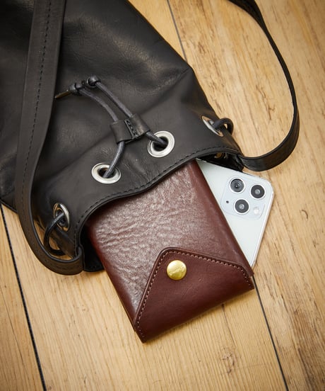 MR.OLIVE E.O.I ミスターオリーブ / WATER PROOF LIGHT LEATHER / DRAWSTRING MINI SHOULDER BAG / ME684