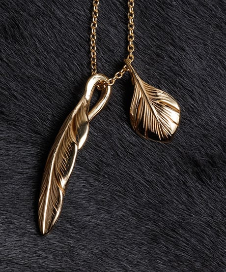 HARIM ハリム / Slender feathers Half Very shine GP ネックレス / HRP105 GP