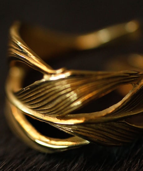 HARIM ハリム / Owl Feather ring K18coating リング / HRR015 G