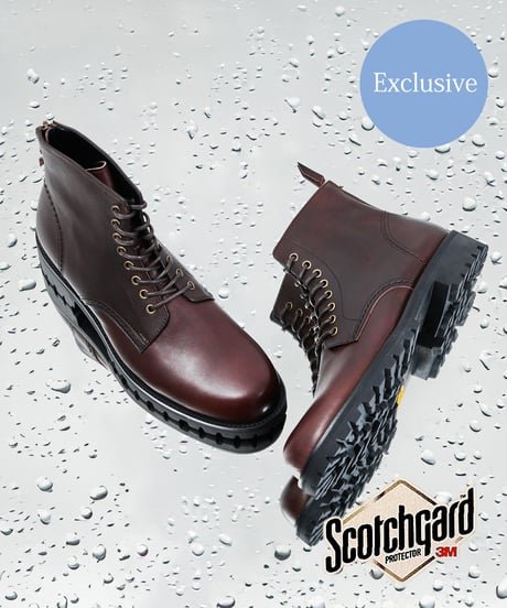 PADRONE パドローネ / WATER PROOF LEATHER LACE UP BACK ZIP BOOTS 別注 防水レースアップバックジップレザーブーツ / PU8054-1145