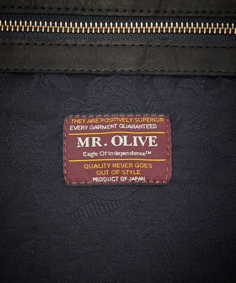 MR.OLIVE E.O.I ミスターオリーブ / WATER PROOF WASHABLE LEATHER / GUSSET POCKET TOTE BAG / ME651