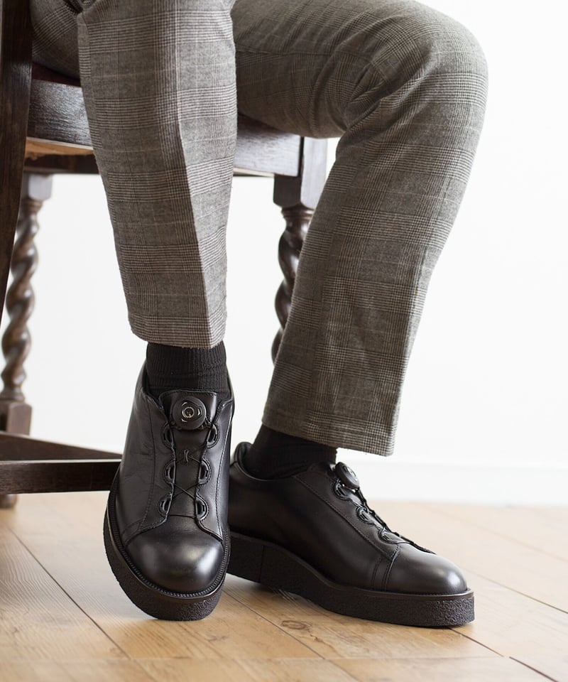 PADRONE パドローネ　ブラックレザー 靴 PADRONE パドローネ / FREE LOCK DERBY SHOES [LUKAS] 別