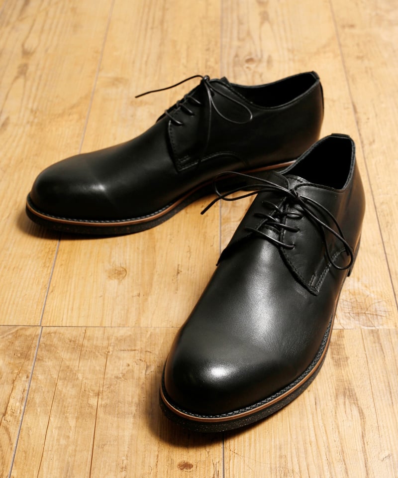 【週末セール】【美品】 PADRONE プレーントゥレザーシューズ 総革 41 PADRONE パドローネ / DERBY PLAIN TOE SHOES [JACK] ウォ