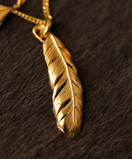 HARIM ハリム / New Leef feather VERY SHINE K18coating ネックレス / HRP080 VG