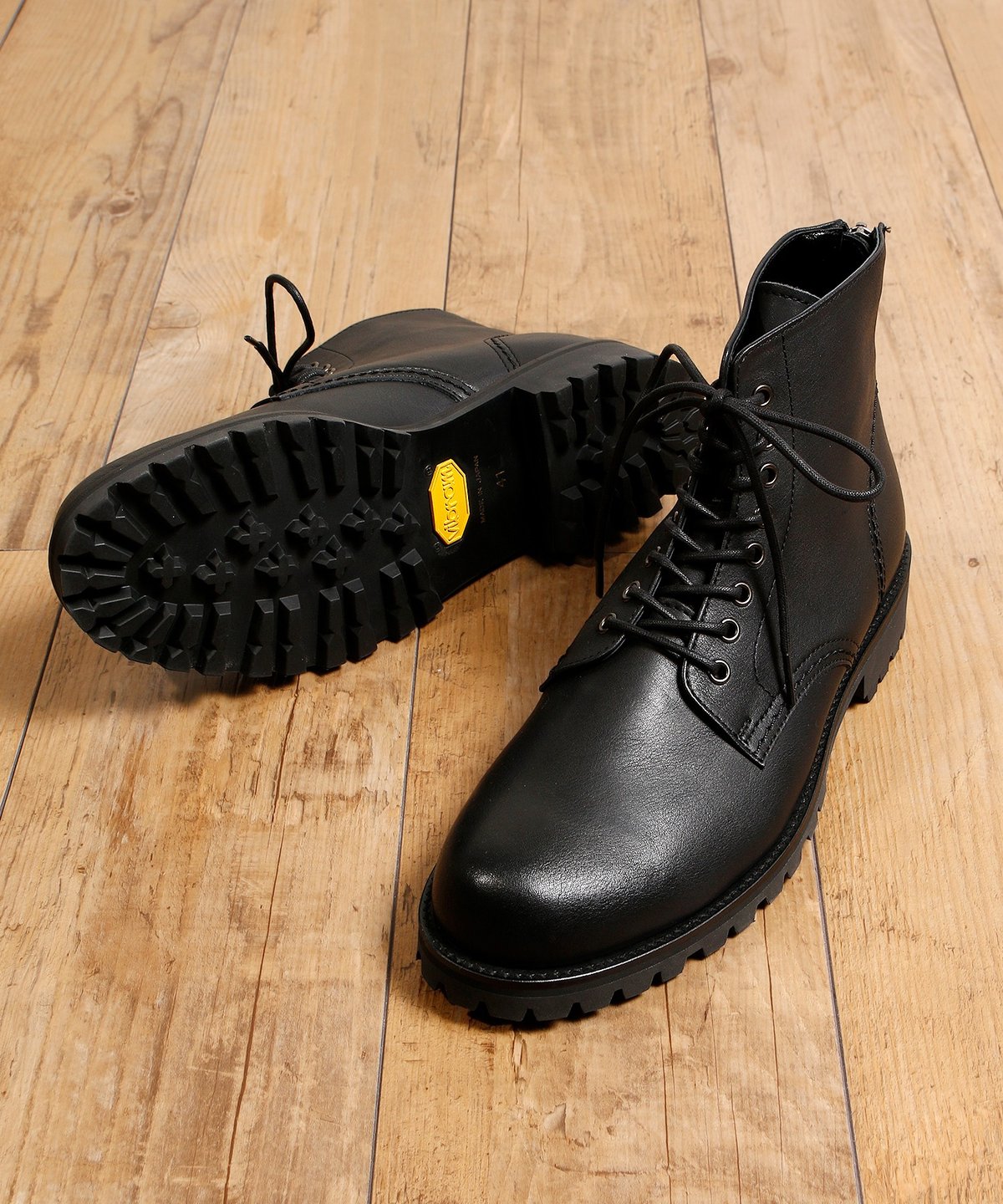 PADRONE パドローネ / WATER PROOF LEATHER LACE UP BACK ZIP BOOTS