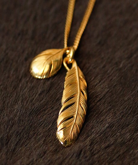 HARIM ハリム / New Leef feather VERY SHINE K18coating ネックレス / HRP080 VG