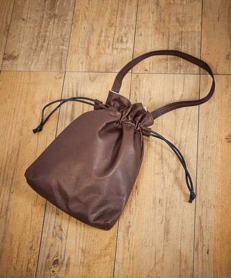 MR.OLIVE E.O.I ミスターオリーブ / WATER PROOF LIGHT LEATHER / DRAWSTRING BAG / ME698