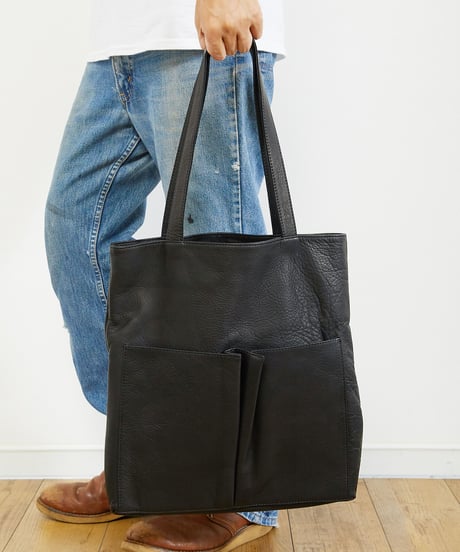 MR.OLIVE E.O.I ミスターオリーブ / WATER PROOF WASHABLE LEATHER / GUSSET POCKET TOTE BAG / ME651
