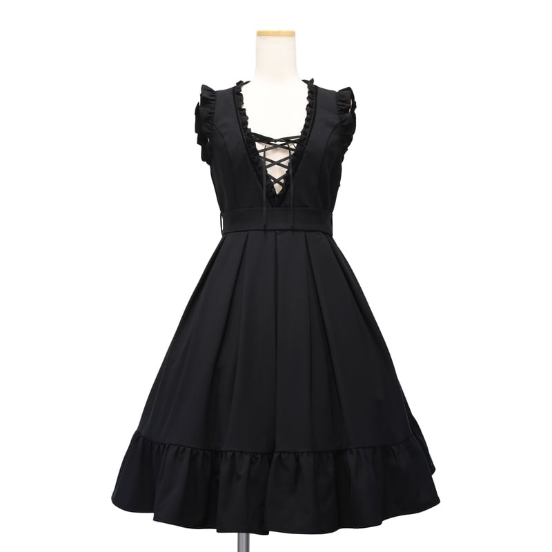 レースアップジャンパースカート | Sheglit MiDiom online store