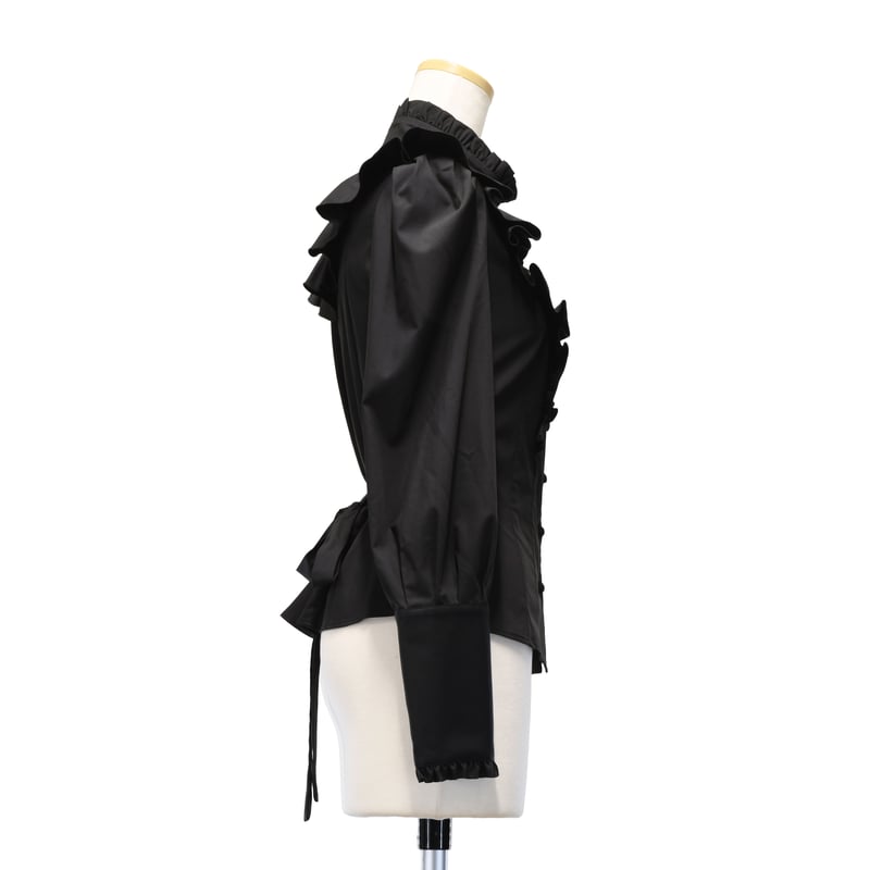 新品未使用タグ付き　TELA シルク100% プリーツフリルブラウス　イタリア製 Dressy tulle スクエアあきフリルブラウス - ブラウス