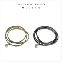 【MiDiom】Cube Leather Bracelet