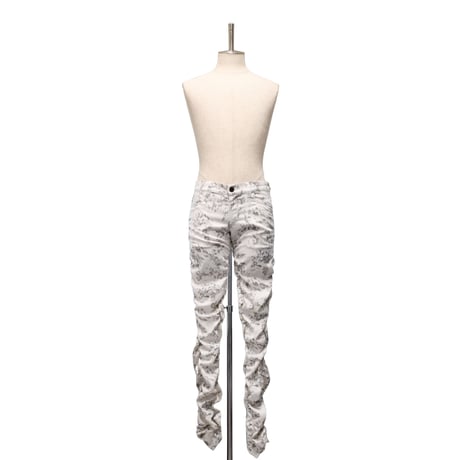 【MiDiom】Printed Shirring Pants