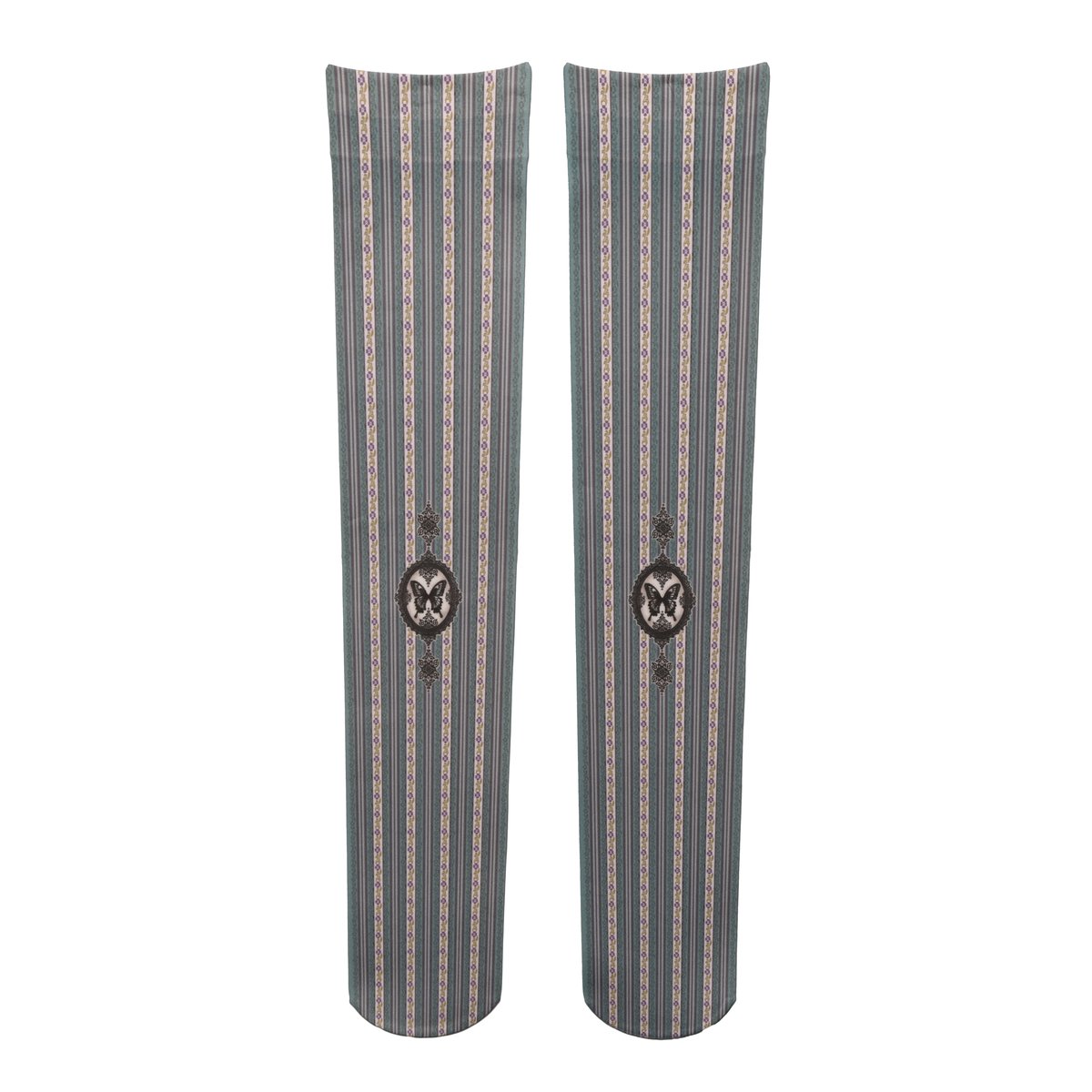 Flower Stripe Over Knee | Sheglit MiDiom online Flower Stripe Over Knee | Sheglit MiDiom online