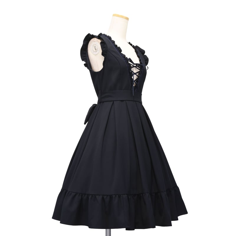 レースアップジャンパースカート | Sheglit MiDiom online store