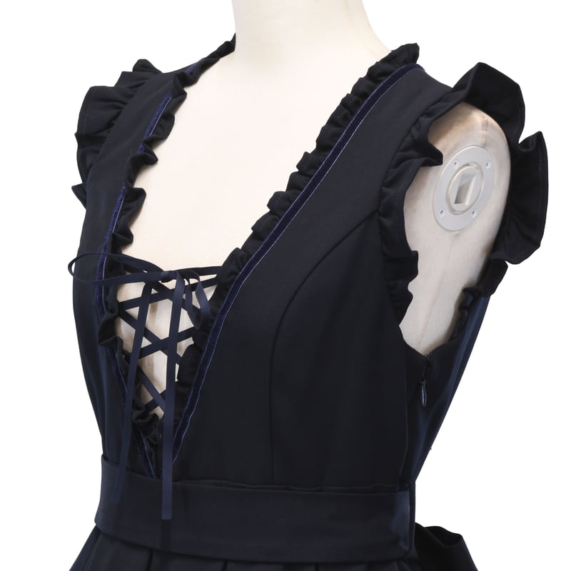 レースアップジャンパースカート | Sheglit MiDiom online store