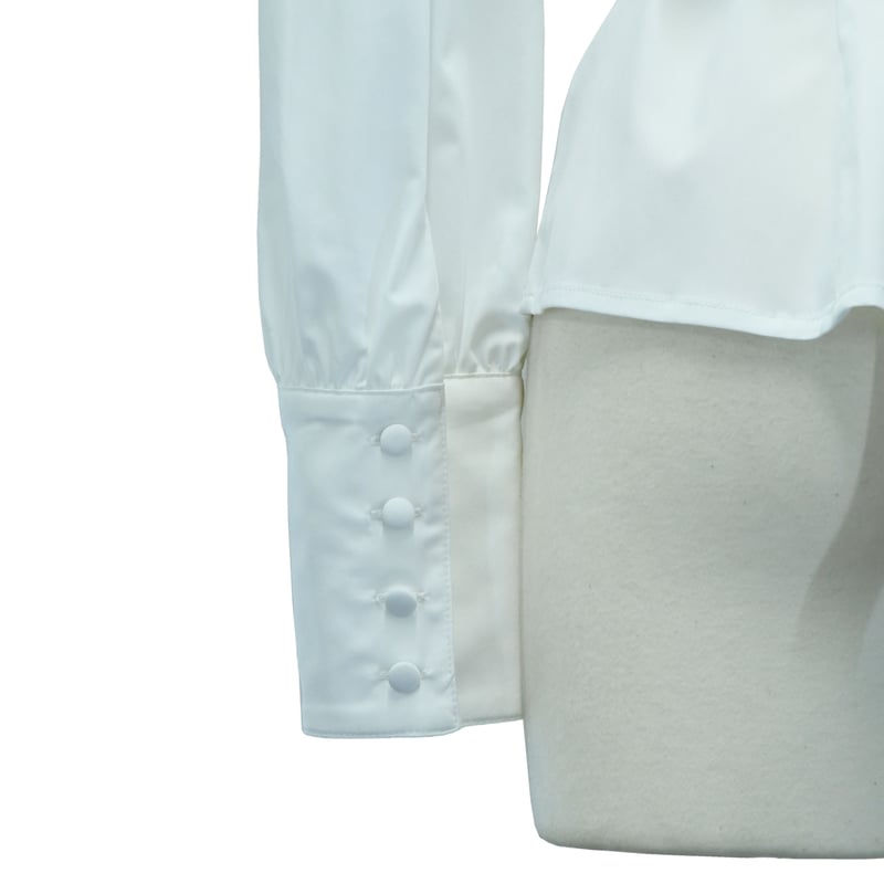 ○予約○ビショップスリーブジャボブラウス／ホワイト | Sheglit