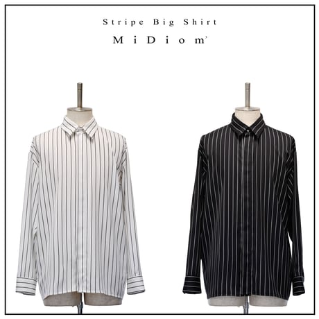 【MiDiom】Stripe Big Shirt