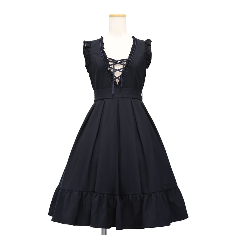 sheglit ジャンパースカート レースアップジャンパースカート | Sheglit MiDiom online store