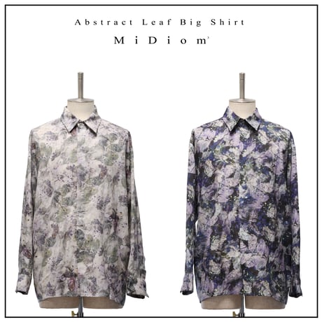 【MiDiom】Abstract Leaf Big Shirt