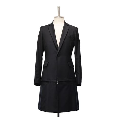 【MiDiom】Zip Long Tailored Jacket