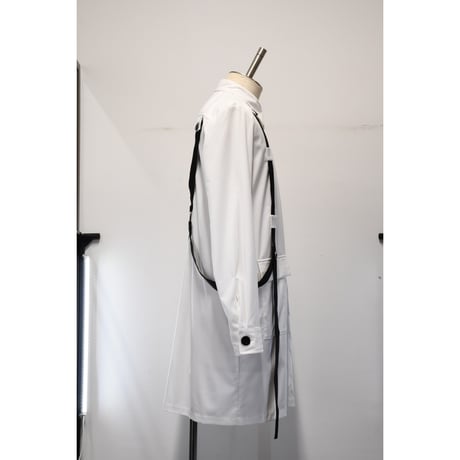 【サンプル】【MiDiom】 Parachute Design Long Shirt／White