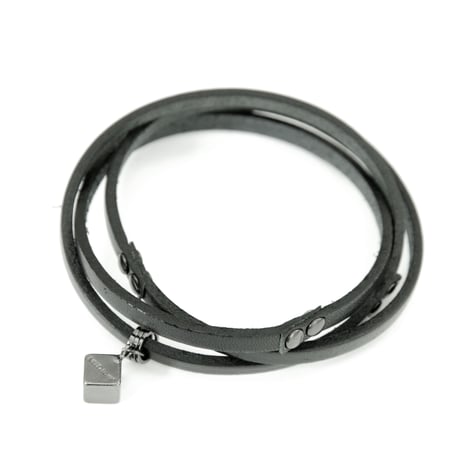 【MiDiom】Cube Leather Bracelet