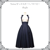 "Sistina"タックスカート／ネイビー