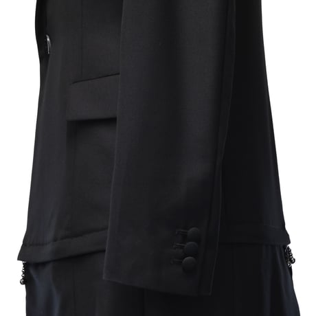 【MiDiom】Zip Long Tailored Jacket