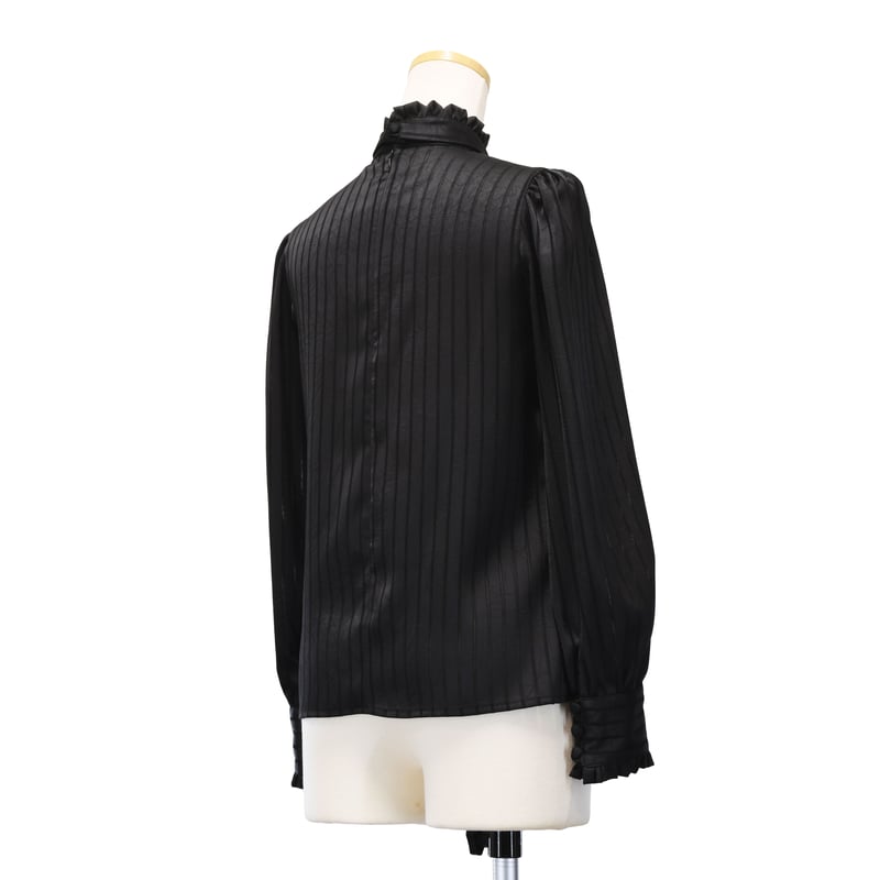 ストライプJQギャザーブラウス | Sheglit MiDiom online store