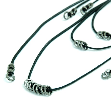 【MiDiom】Coating Cord Random Necklace